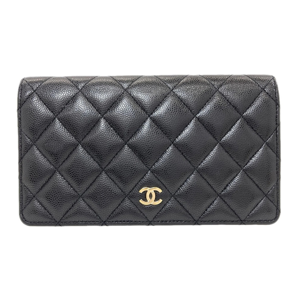 CHANEL Black Logo Wallet